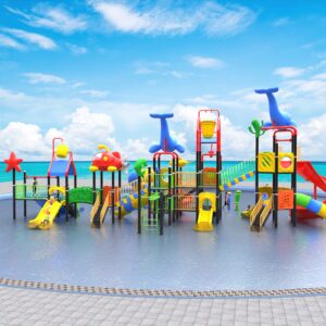 Outdoor Playground Slide C35 Back View