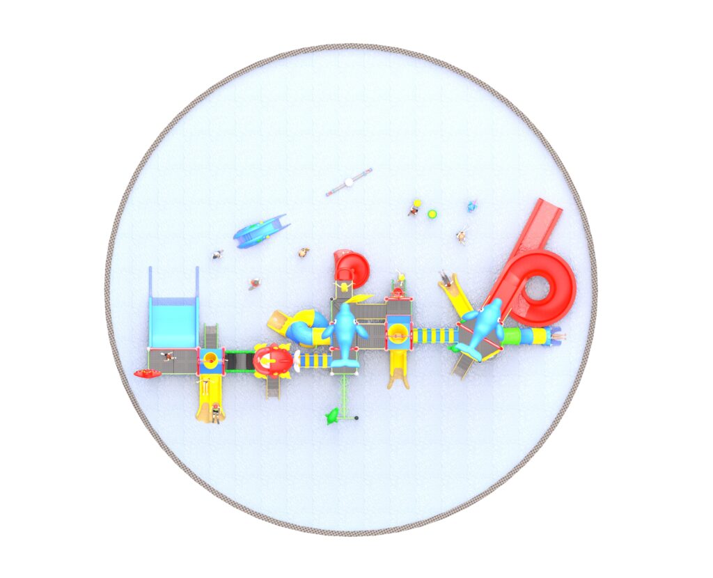 Outdoor Playground Slide C35 Top View