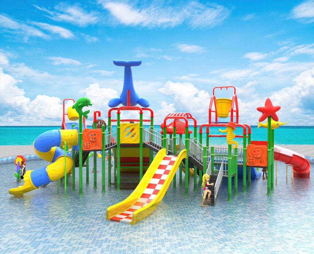Outdoor Playground Slide C36 Back View