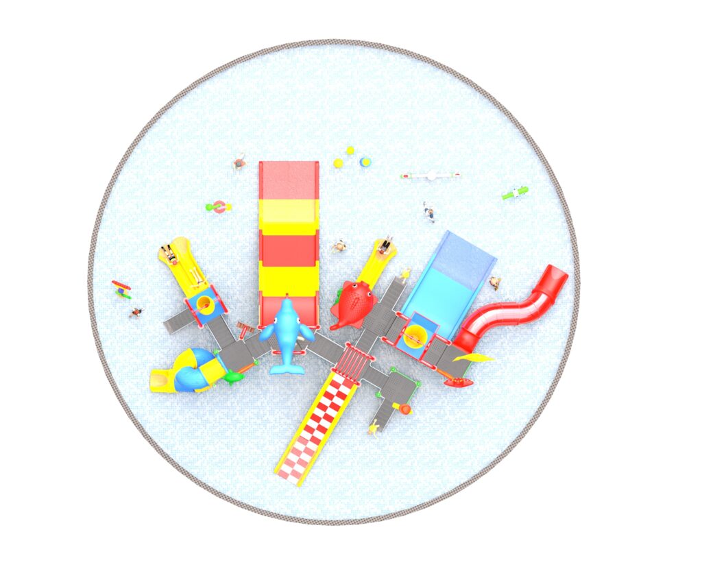 Outdoor Playground Slide C36 Top View