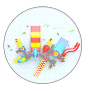 Outdoor Playground Slide C36 Top View