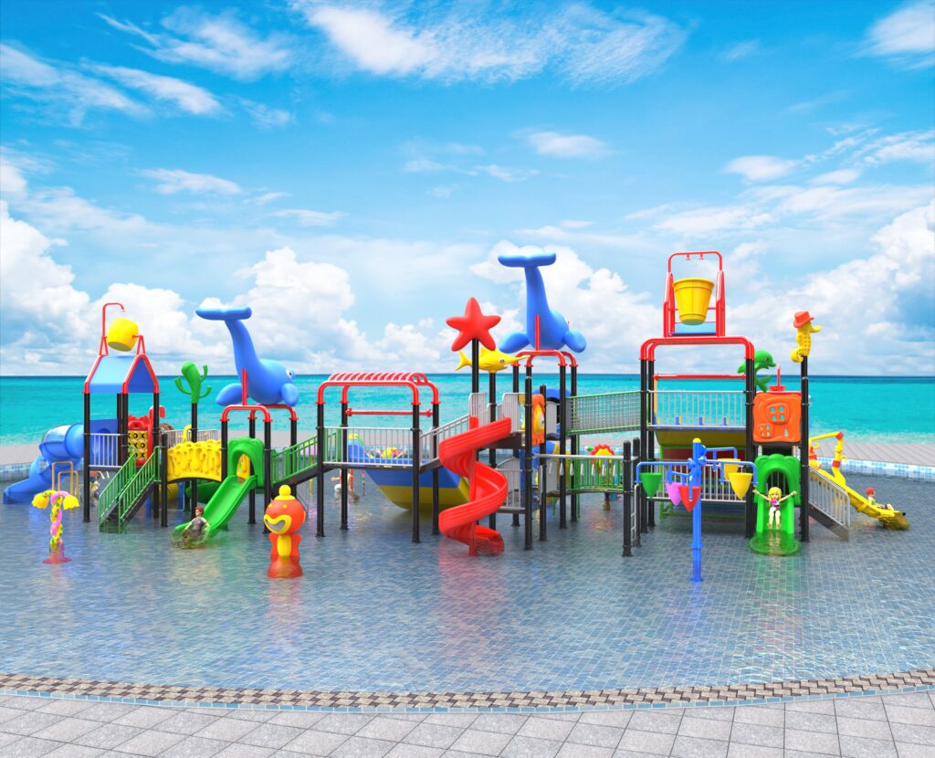 Outdoor Playground Slide C37 Back View