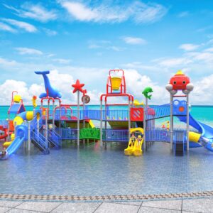 Outdoor Playground Slide C38 Back View