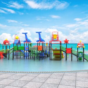 Outdoor Playground Slide C39 Back View
