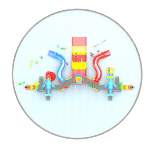 Outdoor Playground Slide C40 Top View
