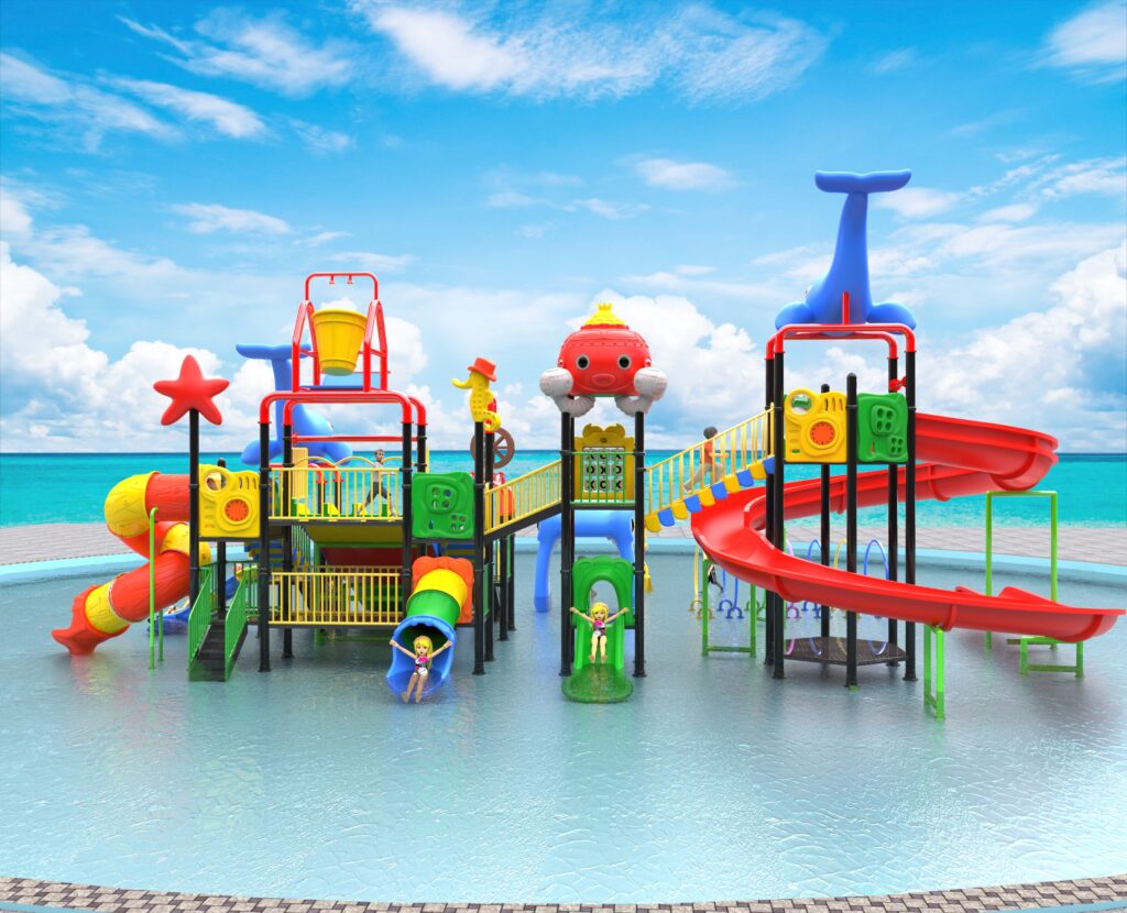 Outdoor Playground Slide C42 Back View