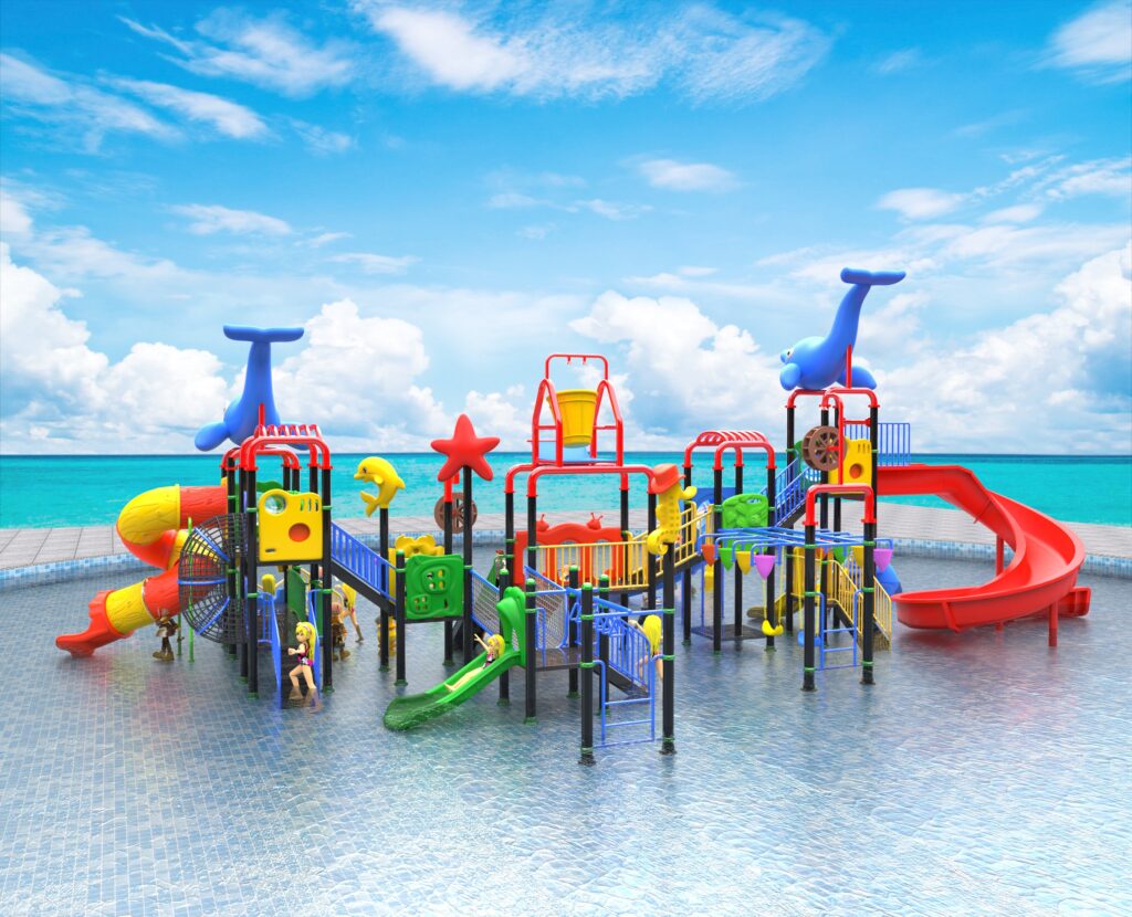 Outdoor Playground Slide C44 Back View