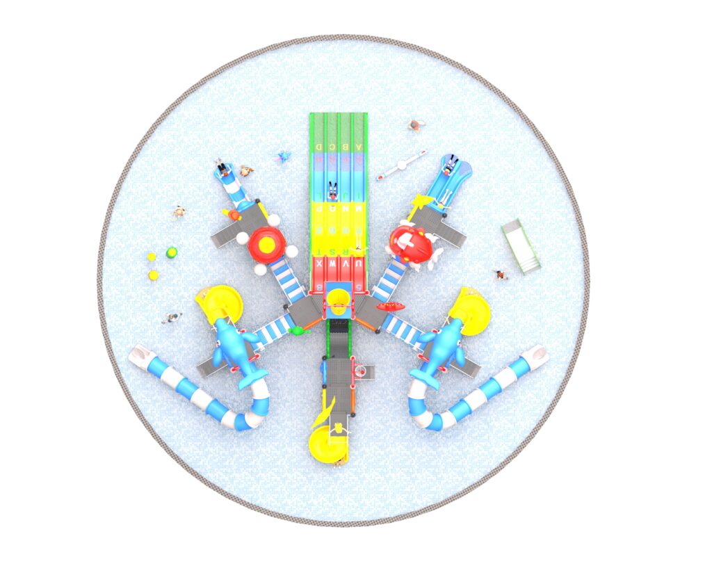 Outdoor Playground Slide C47 Top View