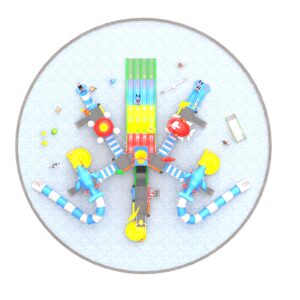 Outdoor Playground Slide C47 Top View