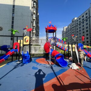 Colorful Park Playground Slide Main View