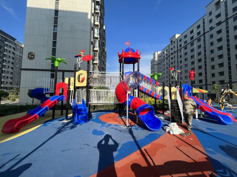 Colorful Park Playground Slide Main View