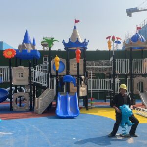 Compact Castle Playground Slide Main View