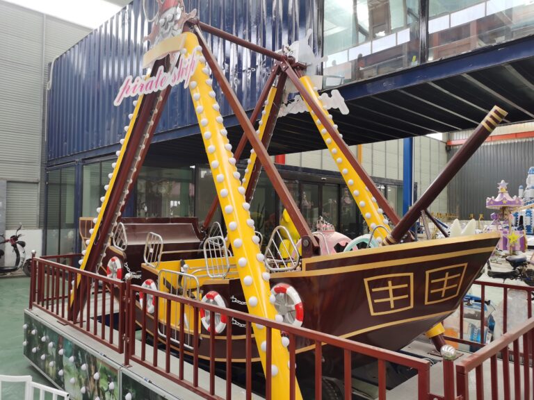 Retro Pirate Ship Ride Steel Main View