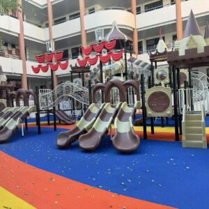 School Outdoor Playground Slide Main View