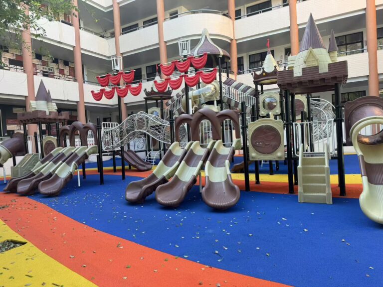 School Outdoor Playground Slide Main View