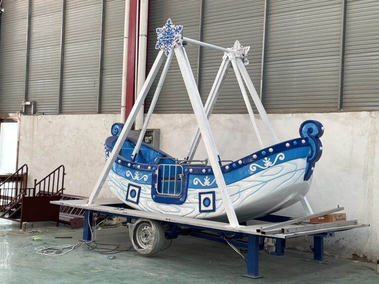 Snowflake Pirate Ship Ride Fiberglass Main View