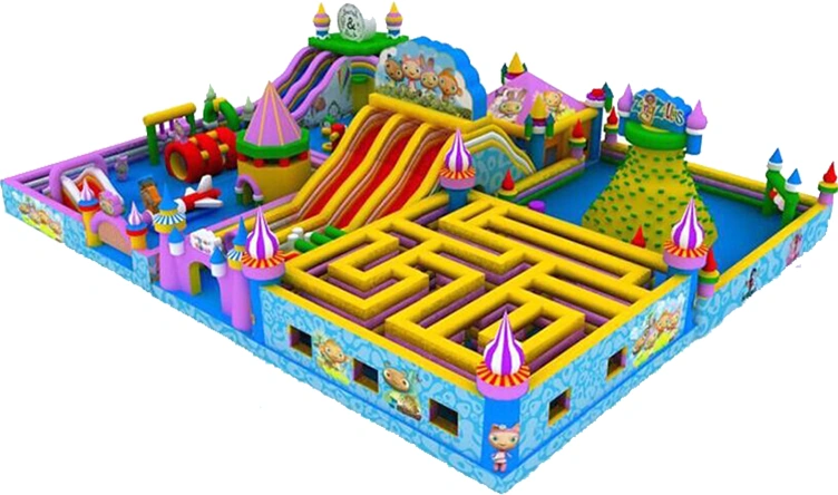 Castle Maze Inflatable Play Park KL-88701 – inflatable product catalogue view