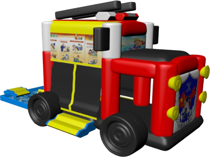 Fire Truck Bouncy Castle KL-88866 – inflatable product catalogue view