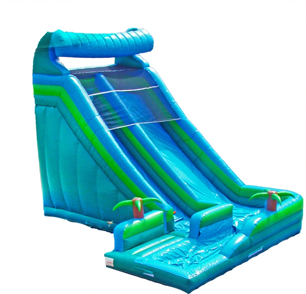 Green Blue Wave Inflatable Slide KL-99931 – inflatable product catalogue view