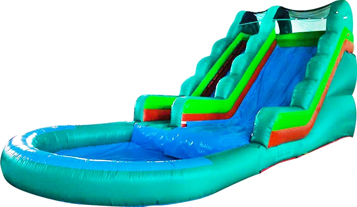Green Oval Pool Inflatable Water Slide KL-99869 – inflatable product catalogue view