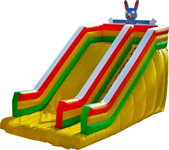 Red Green Double Inflatable Slide KL-99966 – inflatable product catalogue view