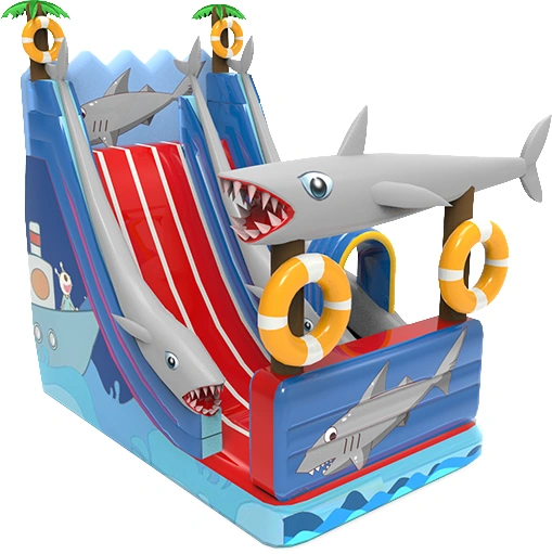 Shark Ship Inflatable Slide KL-99977 – inflatable product catalogue view