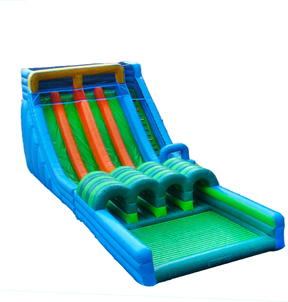 Triple Lane Green Inflatable Slide KL-99913 – inflatable product catalogue view