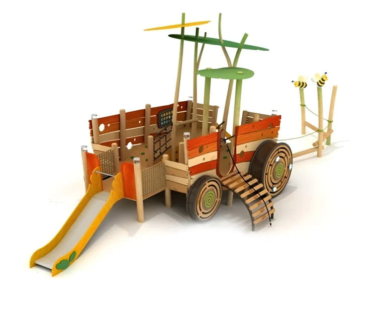 Explorer Vehicle Slide Playground outdoor playground with vehicle-inspired play structure and open slide