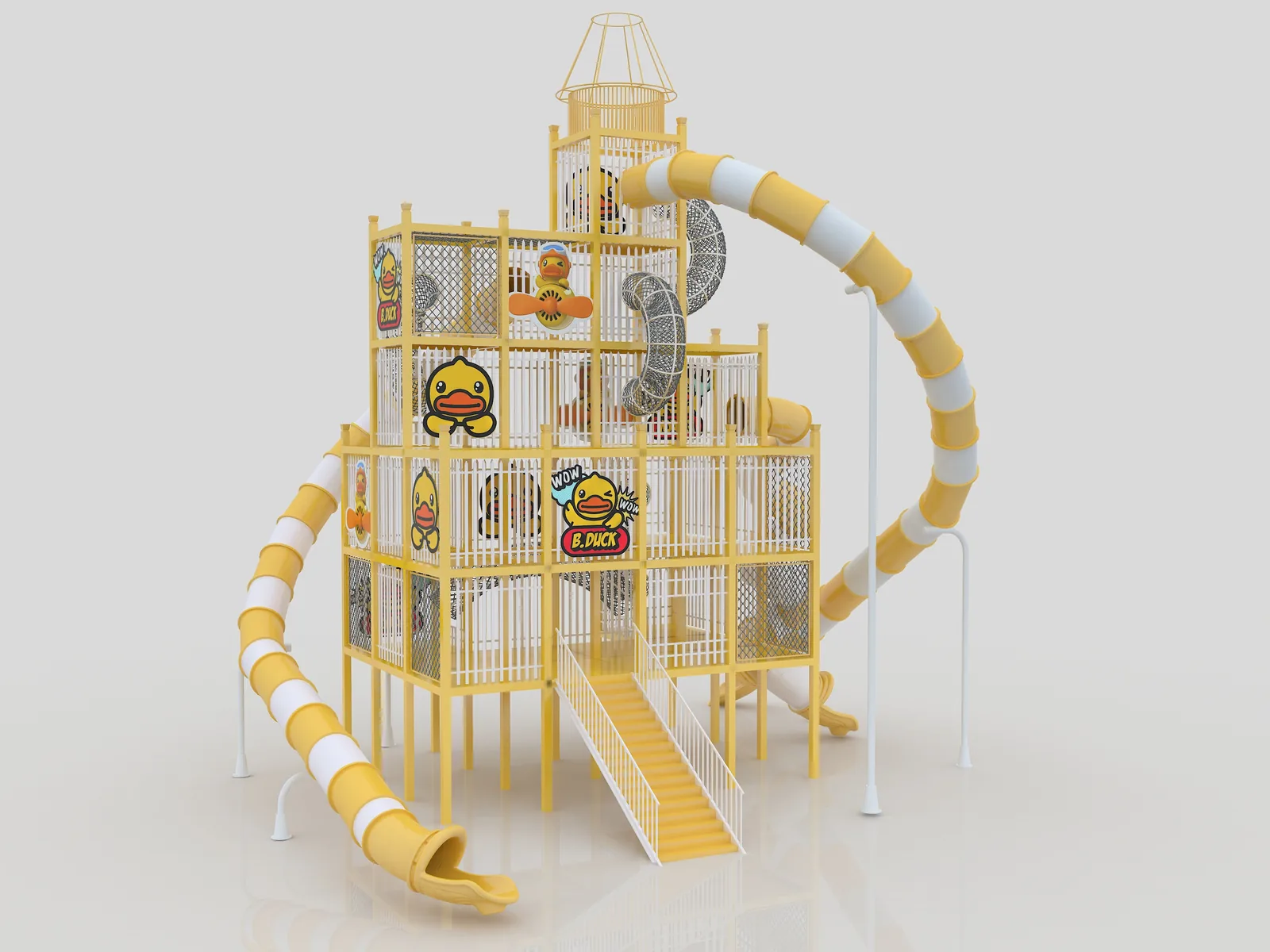 Interactive Play 016 (Yellow Duck Tower Slide Structure)